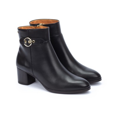 Botín de vestir con tacón Pikolinos Calafat en piel negra - Pk8588