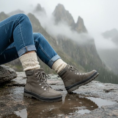 Botas de piel militar G Comfort para pies delicados mujer - Gcp1216g