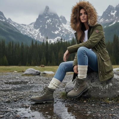 Botas de piel militar G Comfort para pies delicados mujer - Gcp1216g