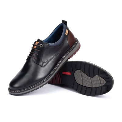 Zapato comodo Pikolinos para hombre Berna en piel negra - Pk4183c1