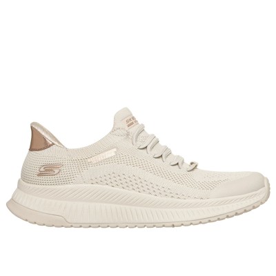Skechers deportiva beige Slip Ins Bobs squad 4 para mujer - Sk117743