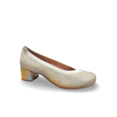Zapatos Pitillos salón para mujer con tacón en dorado - P11130
