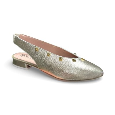 Pitillos zapatos de vestir planos con tacon bajo y tachas mujer - P11173