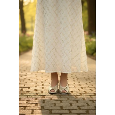 Sandalias fantasía Pitillos en horma ancha para vestir oro - P11210