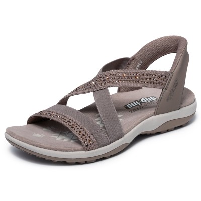 Sandalias Slip Ins Reggae de Skechers para mujer con brillantes - Sk163574