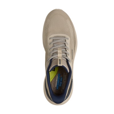Skechers para hombre Relaxed  Fit Slip in en verde y beige - Sk211369