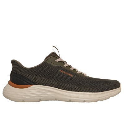 Skechers para hombre Relaxed  Fit Slip in en verde y beige - Sk211369