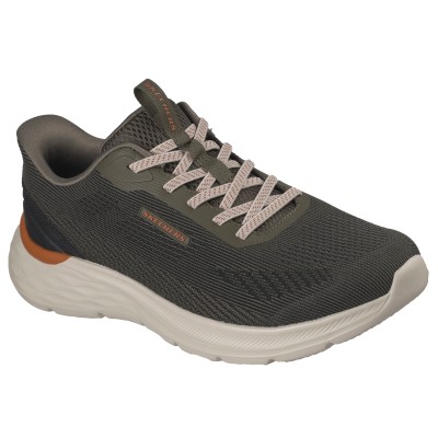 Skechers para hombre Relaxed  Fit Slip in en verde y beige - Sk211369