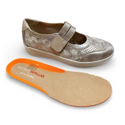 Zapatos Mercedes ancho especial mujer Doctor Cutillas con velcro - Doc50307