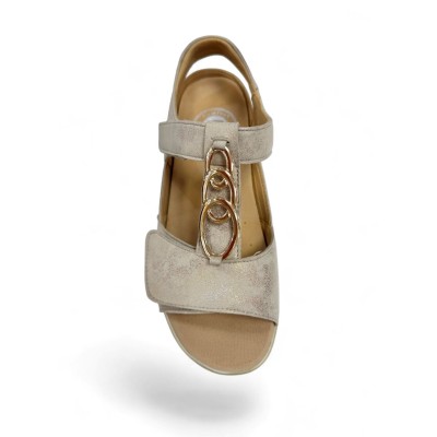 Sandalias bonitas para plantillas ortopédicas G Comfort en beige - Gc664tst