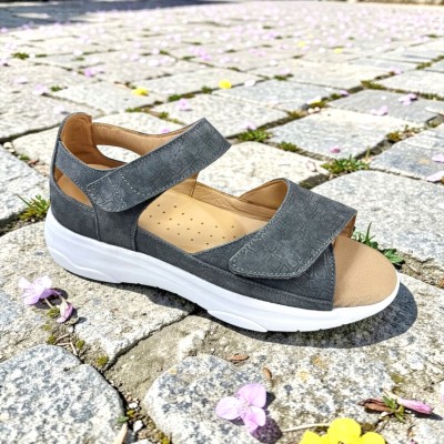 Sandalia horma ancha mujer con velcros para plantillas ortopédicas - Gc183gf
