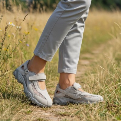 Deportiva abierta ancho especial G Comfort para mujer con velcro - Gc81023p