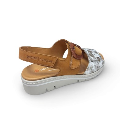 Doctor Cutillas sandalias cómodas para mujer con velcro cuña baja - Doc36152