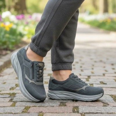 Zapatos deportivos cremallera horma ancha G Comfort para hombre moderno - Gc1513g