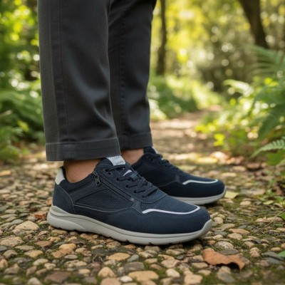 Zapato deportivo ancho especial G Comfort para hombre con cremallera - Gc966lm