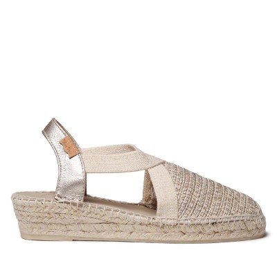 Alpargatas planas de mujer en algodón metalizado Vera Toni Pons - Tpverarlo