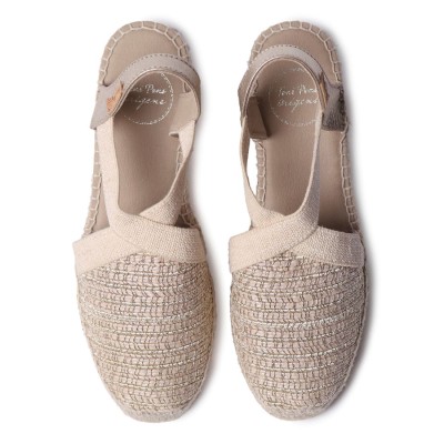 Alpargatas planas de mujer en algodón metalizado Vera Toni Pons - Tpverarlo