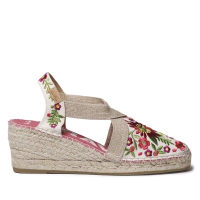 Alpargatas de cuña artesanales bordadas Montojoi Toni Pons - Tpmontjoib