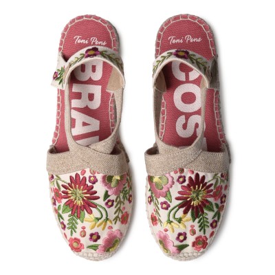 Alpargatas de cuña artesanales bordadas Montojoi Toni Pons - Tpmontjoib