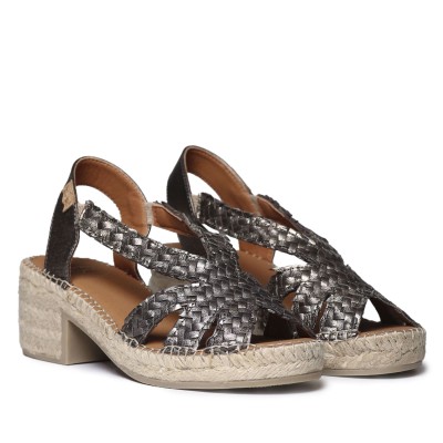 Alpargata con tacón cómodo bajo Toni Pons Doris en bronce - Tpdorisb