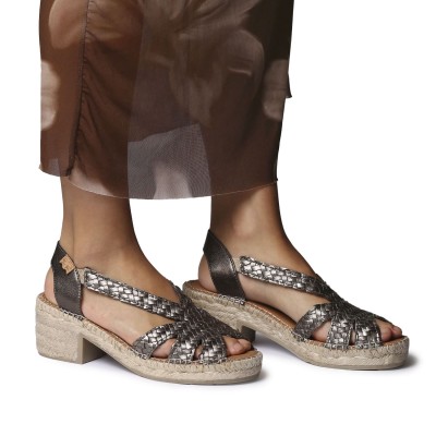 Alpargata con tacón cómodo bajo Toni Pons Doris en bronce - Tpdorisb