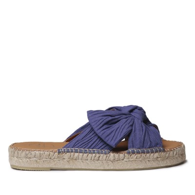 Alpargatas con lazo azul planas de mujer Elina de Toni Pons - Tpelinaa