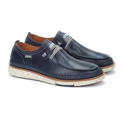 Zapatos de piel azul cordon elastico San Juan Pikolinos hombre - Pk4274c1