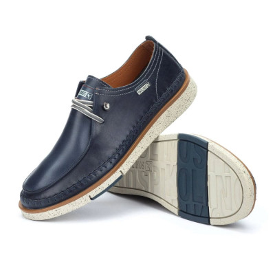 Zapatos de piel azul cordon elastico San Juan Pikolinos hombre - Pk4274c1
