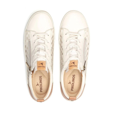 Zapato deportivo Pikolinos Vigo para mujer con cremallera en piel crudo - Pk6841c1c