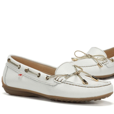 Mocasines blancos tipo nautico Bruni de Fluchos mujer - F2158