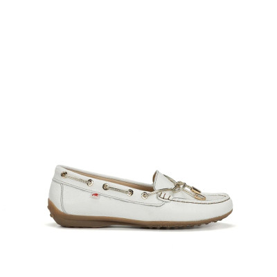 Mocasines blancos tipo nautico Bruni de Fluchos mujer - F2158