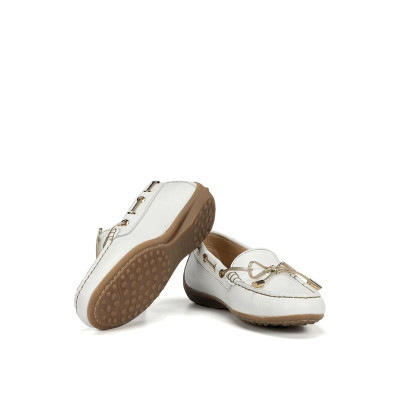 Mocasines blancos tipo nautico Bruni de Fluchos mujer - F2158