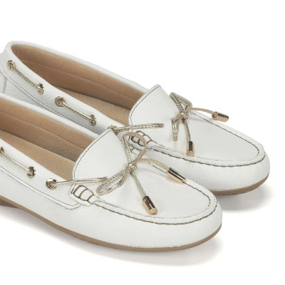 Mocasines blancos tipo nautico Bruni de Fluchos mujer - F2158