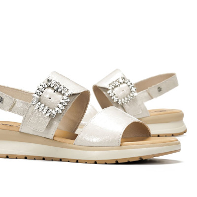 Sandalias cuña baja con brillantes Ter de Dorking by Fluchos mujer - Dk9724c
