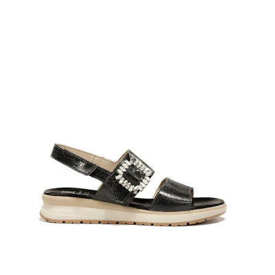 Sandalias negras de vestir bajas Ter para mujer Dorking by Fluchos - Dk9724n