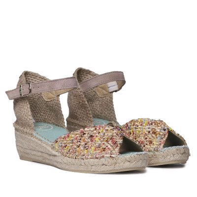 Alpargatas de cuña baja artesanales Bruna para mujer Toni Pons - Tpbrunacob