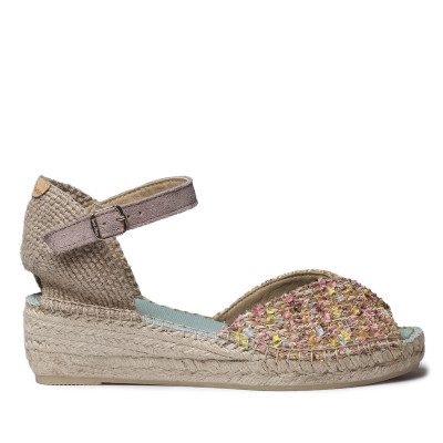 Alpargatas de cuña baja artesanales Bruna para mujer Toni Pons - Tpbrunacob