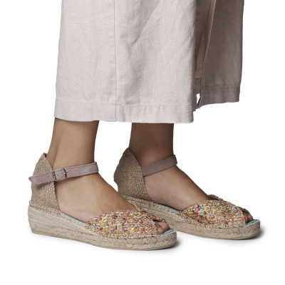 Alpargatas de cuña baja artesanales Bruna para mujer Toni Pons - Tpbrunacob