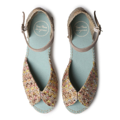 Alpargatas de cuña baja artesanales Bruna para mujer Toni Pons - Tpbrunacob