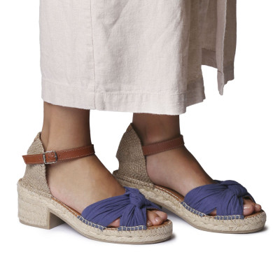 Alpargatas artesanales de tacón con nudo Daniela para mujer Toni Pons - Tpdanielaa