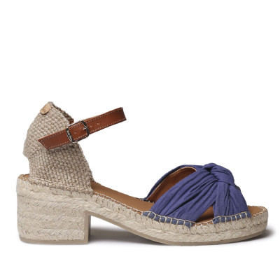 Alpargatas artesanales de tacón con nudo Daniela para mujer Toni Pons - Tpdanielaa