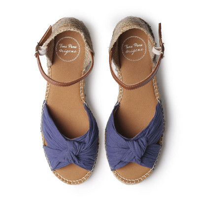 Alpargatas artesanales de tacón con nudo Daniela para mujer Toni Pons - Tpdanielaa