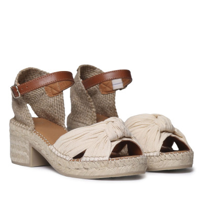 Alpargatas con tacón Daniela en crudo para mujer Toni Pons - Tpdanielac