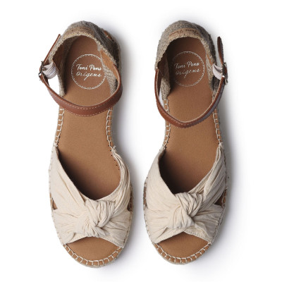 Alpargatas con tacón Daniela en crudo para mujer Toni Pons - Tpdanielac