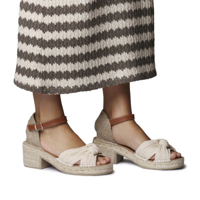 Alpargatas con tacón Daniela en crudo para mujer Toni Pons - Tpdanielac