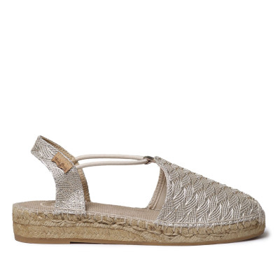Alpargatas planas de mujer Nerea dorada brillos Toni Pons - Tpnereacgo