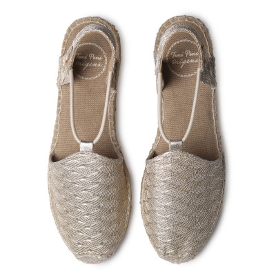 Alpargatas planas de mujer Nerea dorada brillos Toni Pons - Tpnereacgo
