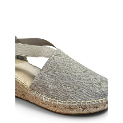 Alpargatas Anserioja artesanales cuña media con brillos mujer - As519