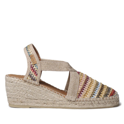 Alpargatas de cuña media Terra en rafia para mujer Toni Pons - Tpterranmb