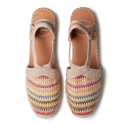 Alpargatas de cuña media Terra en rafia para mujer Toni Pons - Tpterranmb
